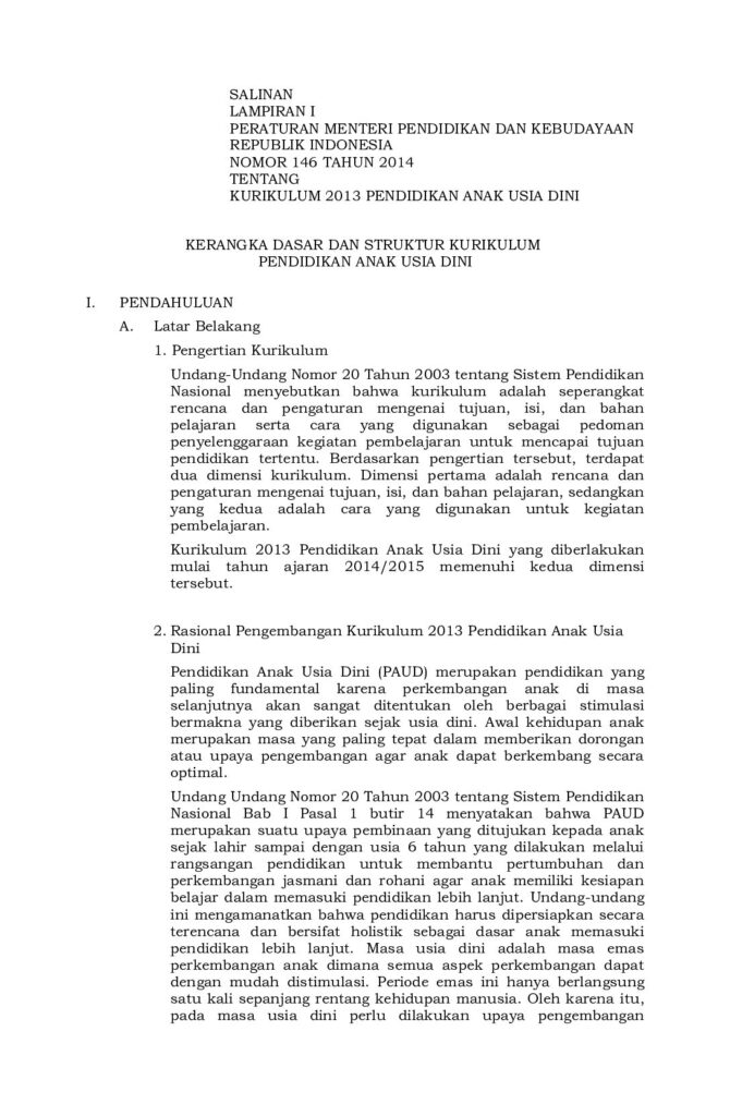 thumbnail of Indikator Pencapaian Anak Usia Dini Berdasarkan Kurikulum PAUD